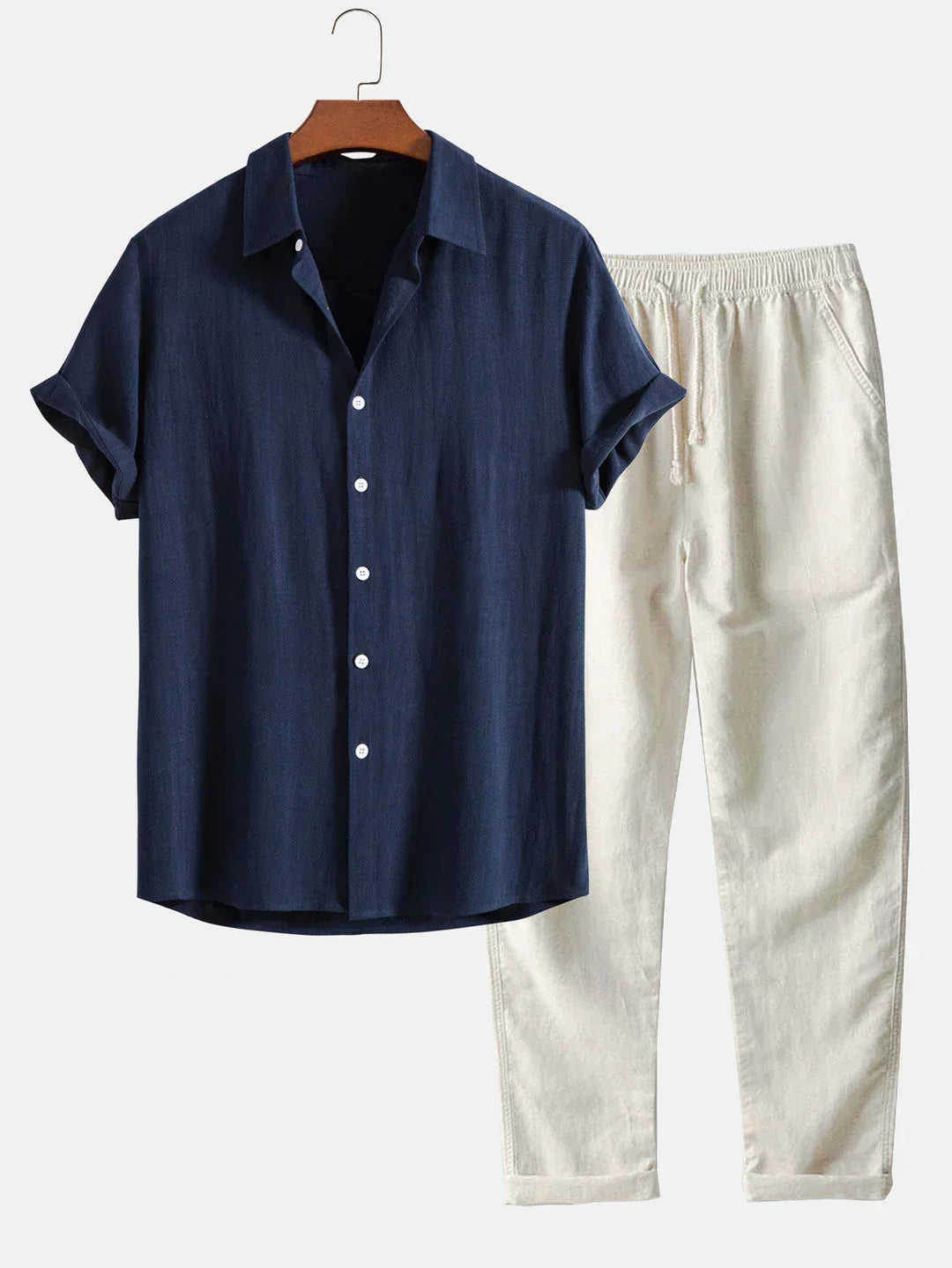 Noah™ - Polohemd und Hose Leinenset