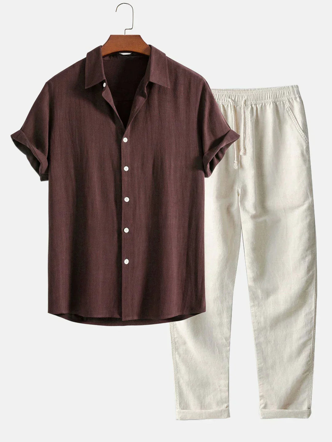 Noah™ - Polohemd und Hose Leinenset