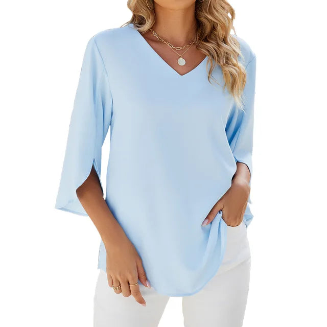 Emily™ - Bluse mit V-Ausschnitt