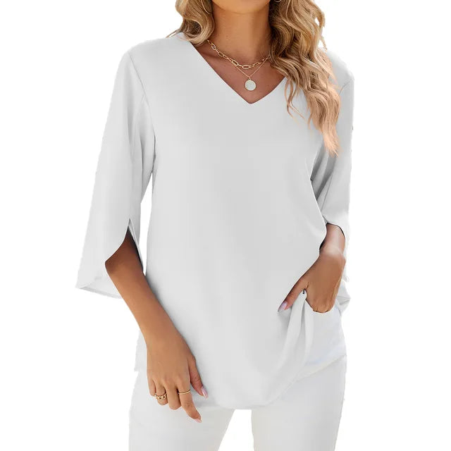 Emily™ - Bluse mit V-Ausschnitt