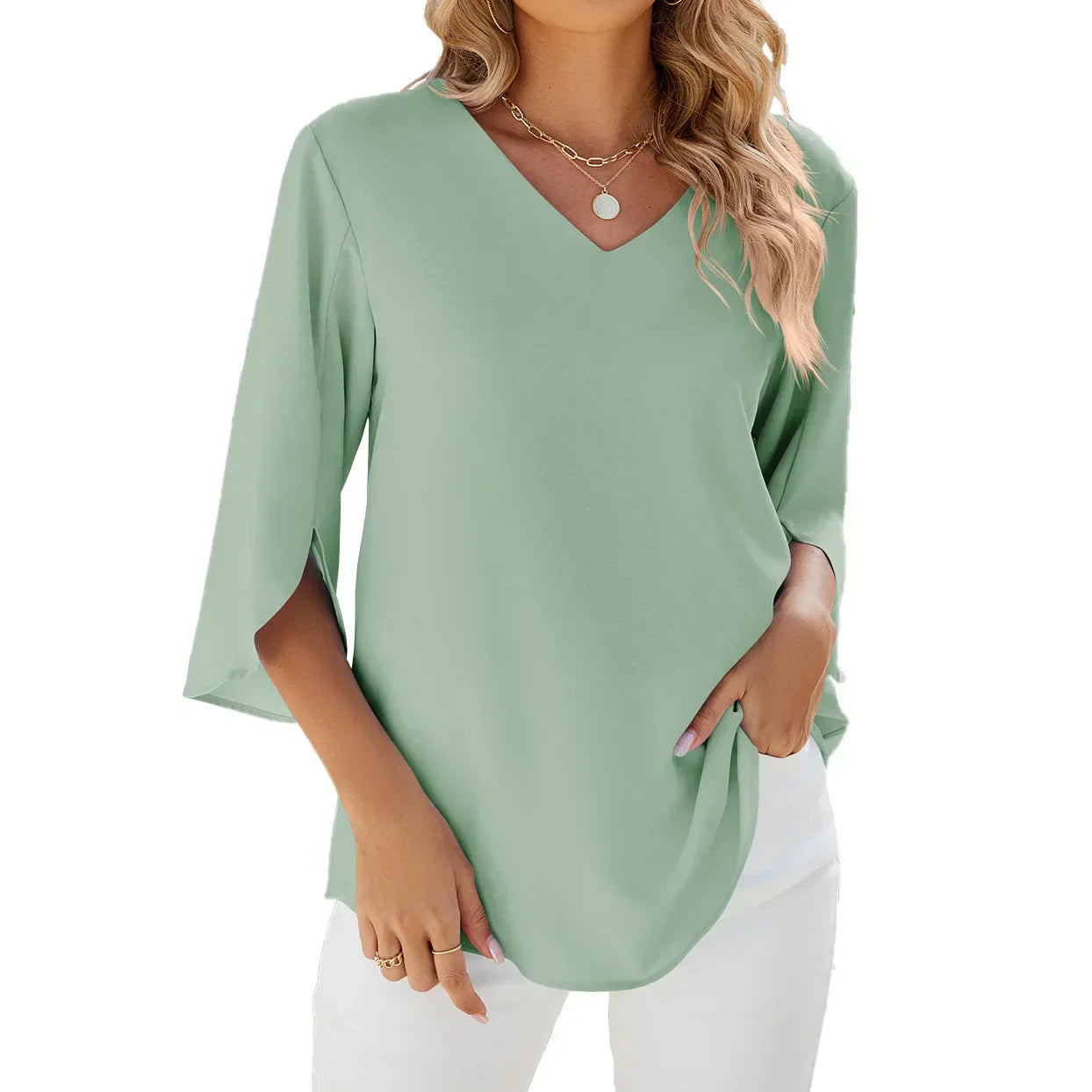 Emily™ - Bluse mit V-Ausschnitt