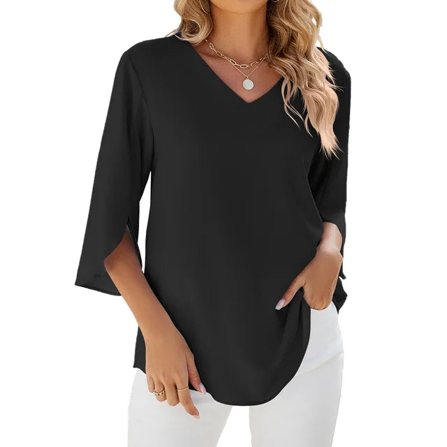 Emily™ - Bluse mit V-Ausschnitt