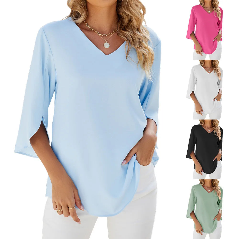 Emily™ - Bluse mit V-Ausschnitt
