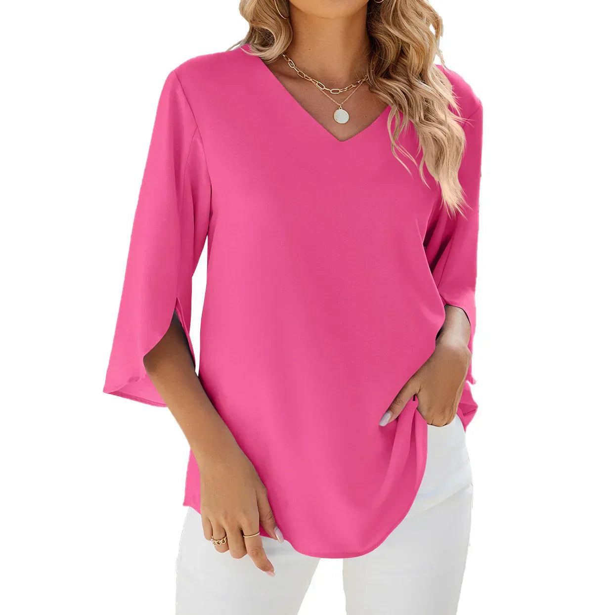 Emily™ - Bluse mit V-Ausschnitt