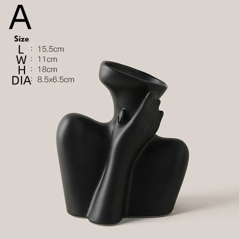 Kunsthandwerkliche Eleganz Keramik Blumenvase