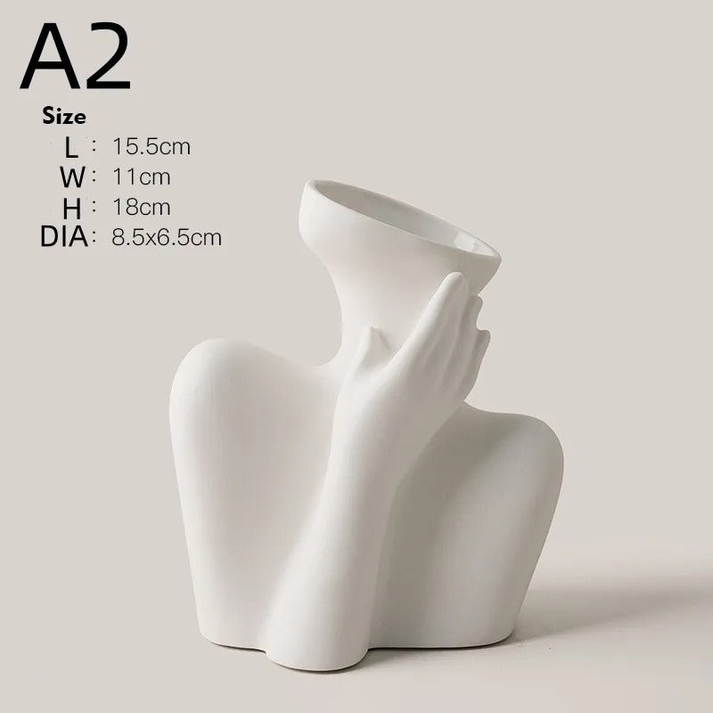 Kunsthandwerkliche Eleganz Keramik Blumenvase