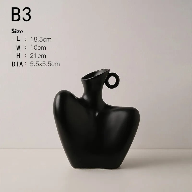 Kunsthandwerkliche Eleganz Keramik Blumenvase